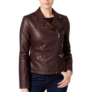 INC Faux-Leather Zip-Up Moto Jacket
